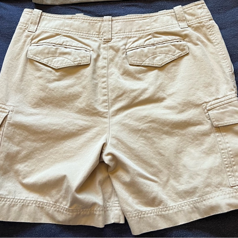 LAUREN RALPH LAUREN Women's Khaki Cargo Shorts Size 14 Cotton Casual Outdoor - Picture 6 of 9
